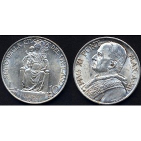 VATICANO Pio XI 10 Lire AG...