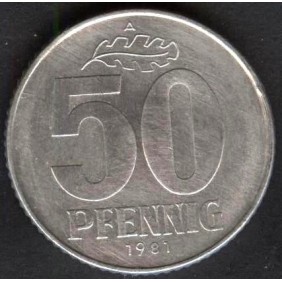 DDR 50 Pfennig 1981