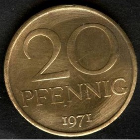 DDR 20 Pfennig 1971