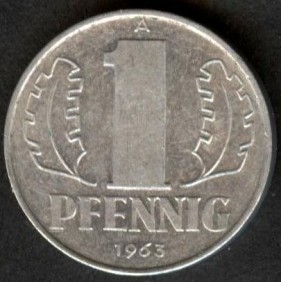 DDR 1 Pfennig 1963