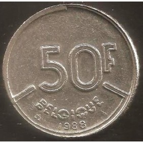 BELGIUM 50 Francs 1988...