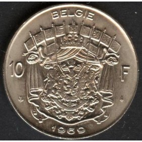 BELGIUM 10 Francs 1969 Belgie