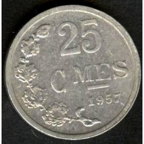 LUXEMBOURG 25 Centimes 1957