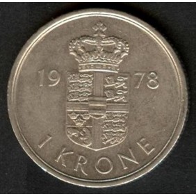 DENMARK 1 Krone 1978