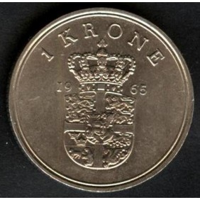 DENMARK 1 Krone 1965