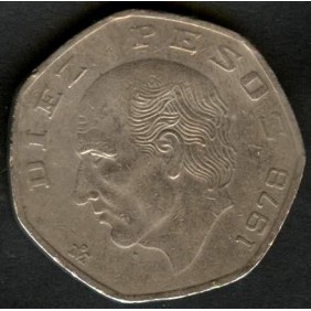 MEXICO 10 Pesos 1978 Hidalgo