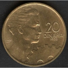YUGOSLAVIA 20 Dinara 1955