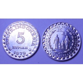 INDONESIA 5 Rupiah 1979 FAO...