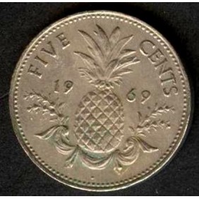 BAHAMAS 5 Cents 1969