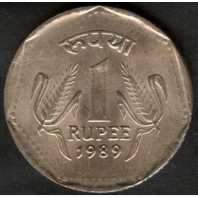 INDIA 1 Rupee 1989 C