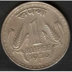 INDIA 1 Rupee 1976 B