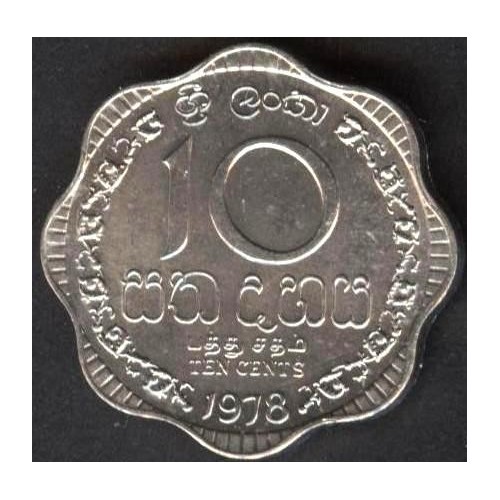 SRI LANKA 10 Cents 1978