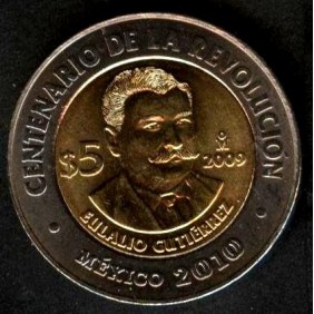 MEXICO 5 Pesos 2009 Eutalio...