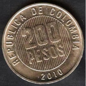 COLOMBIA 200 Pesos 2010