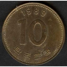 SOUTH KOREA 10 Won 1989