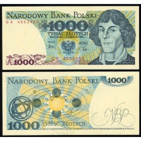 POLAND 1000 Zlotych 1982