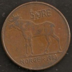 NORWAY 5 Ore 1960