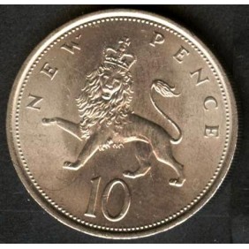 GREAT BRITAIN 10 New Pence...