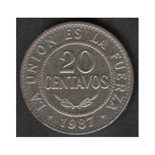BOLIVIA 20 Centavos 1987