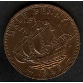 GREAT BRITAIN 1/2 Penny 1959