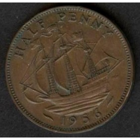 GREAT BRITAIN 1/2 Penny 1956