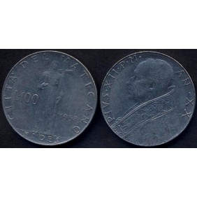 VATICANO 100 Lire 1958