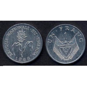 RWANDA 1 Franc 1985