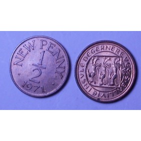 GUERNSEY 1/2 New Penny 1971