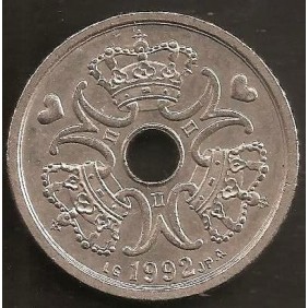 DENMARK 1 Krone 1992