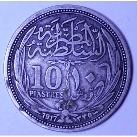 EGYPT 10 Piastres 1917 AG...