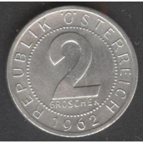 AUSTRIA 2 Groschen 1962