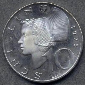 AUSTRIA 10 Schilling 1975...