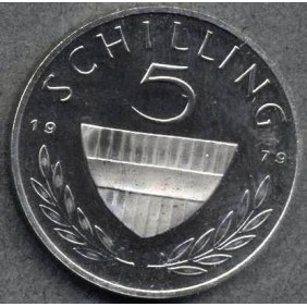AUSTRIA 5 Schilling 1979 Proof