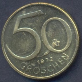 AUSTRIA 50 Groschen 1972 Proof