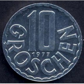 AUSTRIA 10 Groschen 1977 Proof