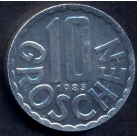 AUSTRIA 10 Groschen 1983 Proof