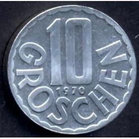 AUSTRIA 10 Groschen 1970 Proof
