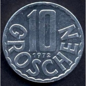 AUSTRIA 10 Groschen 1972 Proof