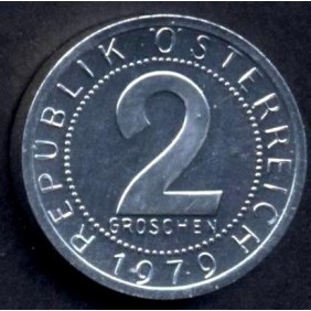AUSTRIA 2 Groschen 1979 Proof