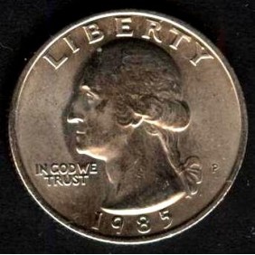 USA Washington Quarter 1985 P