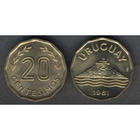 URUGUAY 20 Centesimos 1981