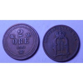 SWEDEN 2 Ore 1901
