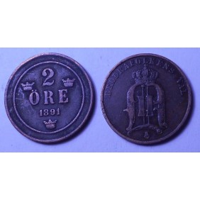 SWEDEN 2 Ore 1891