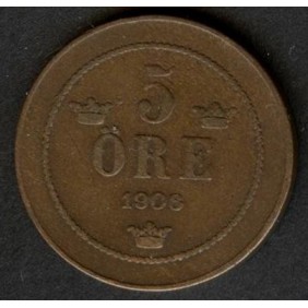 SWEDEN 5 Ore 1906