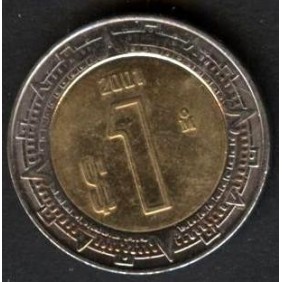 MEXICO 1 Peso 2001 Bimetallic