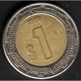 MEXICO 1 Peso 1999 Bimetallic