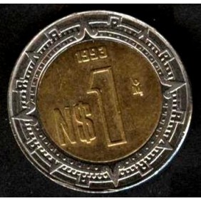 MEXICO 1 Peso 1993 Bimetallic