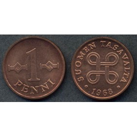 FINLAND 1 Penni 1968 UNC/BU
