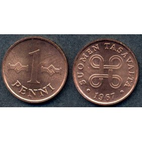 FINLAND 1 Penni 1967 UNC/BU