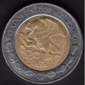 MEXICO 2 Pesos 2007 Bimetallic